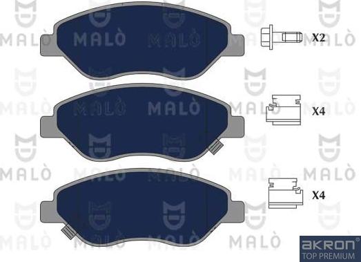 AKRON-MALÒ 1051337 - Set placute frana,frana disc aaoparts.ro