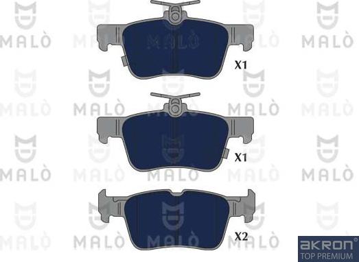 AKRON-MALÒ 1051254 - Set placute frana,frana disc aaoparts.ro