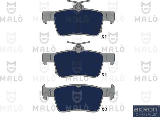 AKRON-MALÒ 1051256 - Set placute frana,frana disc aaoparts.ro