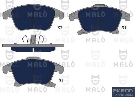 AKRON-MALÒ 1051251 - Set placute frana,frana disc aaoparts.ro