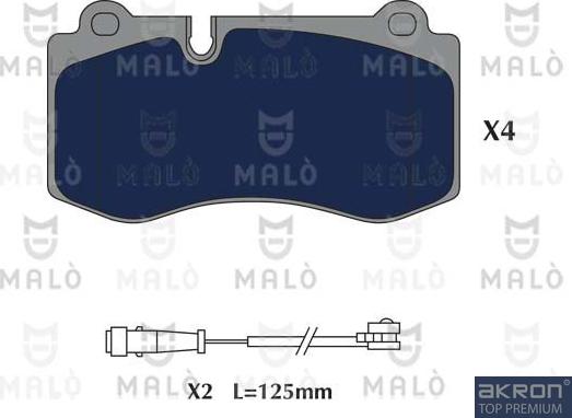 AKRON-MALÒ 1051269 - Set placute frana,frana disc aaoparts.ro