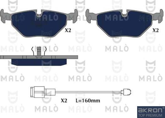 AKRON-MALÒ 1051265 - Set placute frana,frana disc aaoparts.ro