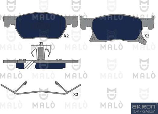 AKRON-MALÒ 1051201 - Set placute frana,frana disc aaoparts.ro