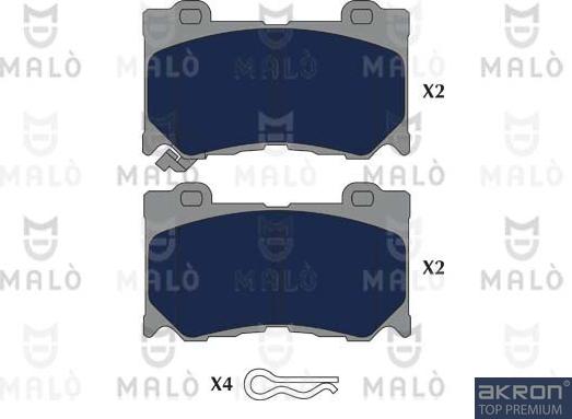 AKRON-MALÒ 1051217 - Set placute frana,frana disc aaoparts.ro