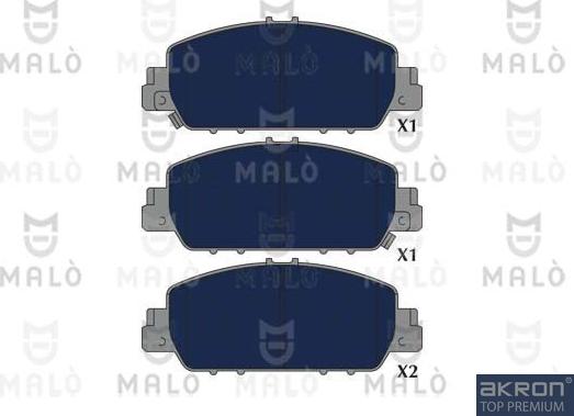 AKRON-MALÒ 1051288 - Set placute frana,frana disc aaoparts.ro