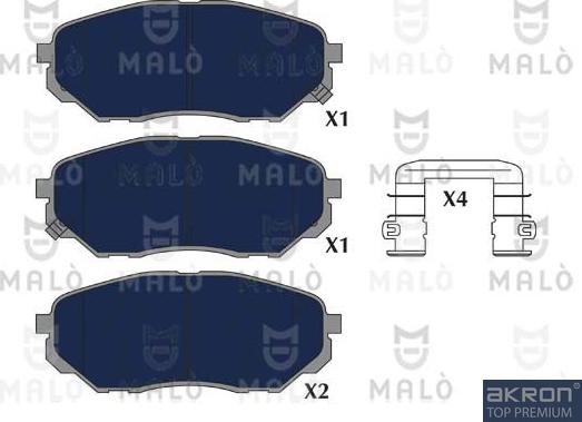 AKRON-MALÒ 1051282 - Set placute frana,frana disc aaoparts.ro