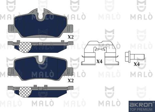 AKRON-MALÒ 1051277 - Set placute frana,frana disc aaoparts.ro