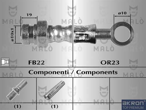 AKRON-MALÒ 8694 - Furtun frana aaoparts.ro