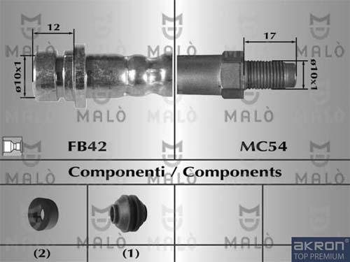 AKRON-MALÒ 8608 - Furtun frana aaoparts.ro