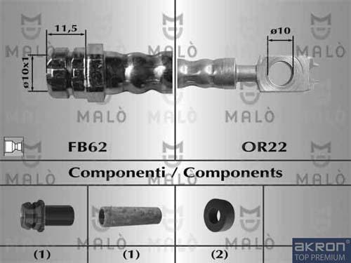 AKRON-MALÒ 80948 - Furtun frana aaoparts.ro