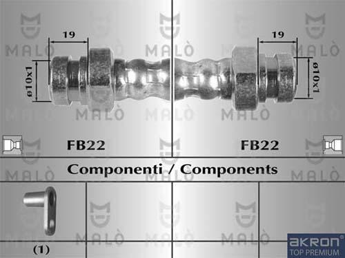 AKRON-MALÒ 80565 - Furtun frana aaoparts.ro