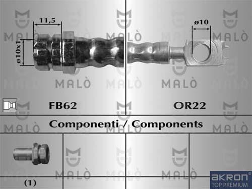 AKRON-MALÒ 80160 - Furtun frana aaoparts.ro