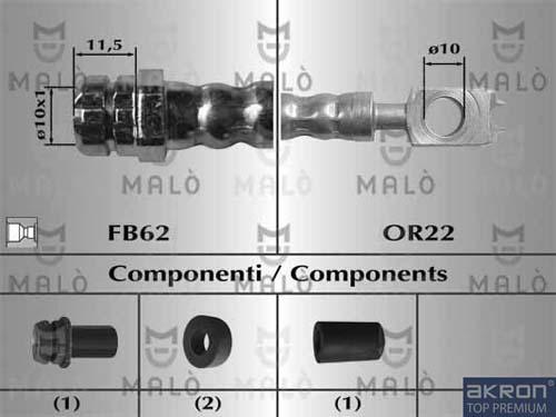AKRON-MALÒ 80851 - Furtun frana aaoparts.ro