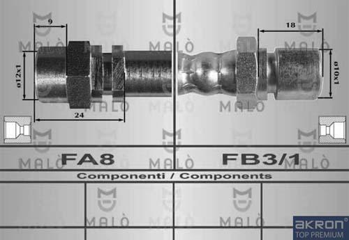 AKRON-MALÒ 80333 - Furtun frana aaoparts.ro
