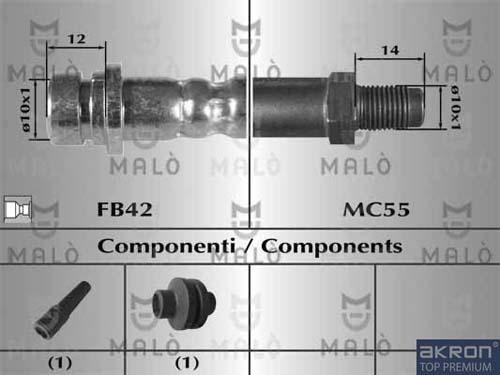 AKRON-MALÒ 81037 - Furtun frana aaoparts.ro