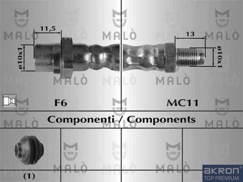 AKRON-MALÒ 80725 - Furtun frana aaoparts.ro