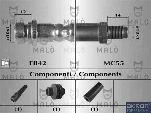 AKRON-MALÒ 81038 - Furtun frana aaoparts.ro
