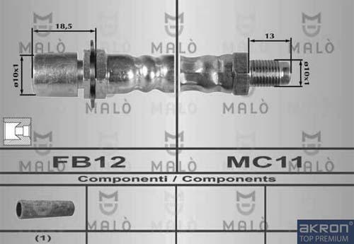 AKRON-MALÒ 8218 - Furtun frana aaoparts.ro