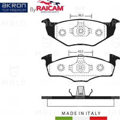 AKRON-MALÒ 28480115 - Set placute frana,frana disc aaoparts.ro