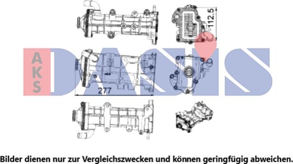 AKS Dasis 400047N - Radiator, recirculare gaze de esapament aaoparts.ro