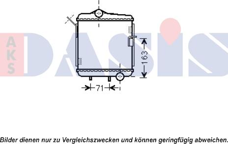 AKS Dasis 480076N - Radiator, racire motor aaoparts.ro
