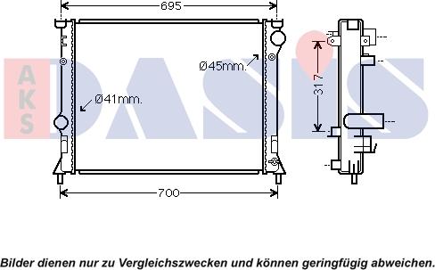 AKS Dasis 520141N - Radiator, racire motor aaoparts.ro
