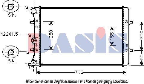 AKS Dasis 040027N - Radiator, racire motor aaoparts.ro