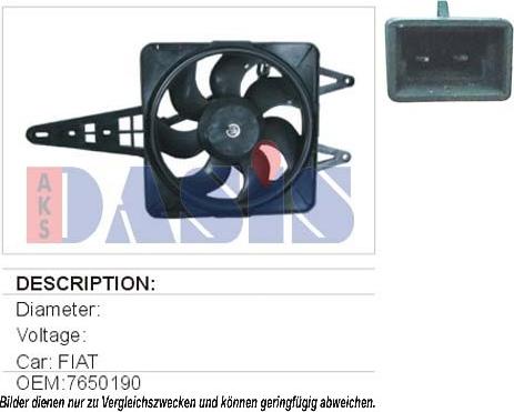 AKS Dasis 088220N - Ventilator, radiator aaoparts.ro