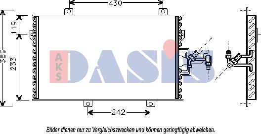AKS Dasis 082025N - Condensator, climatizare aaoparts.ro