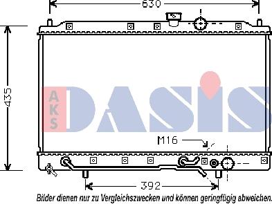 AKS Dasis 140054N - Radiator, racire motor aaoparts.ro