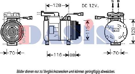 AKS Dasis 851396N - Compresor, climatizare aaoparts.ro