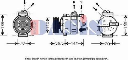 AKS Dasis 851358N - Compresor, climatizare aaoparts.ro