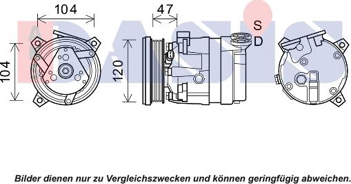 AKS Dasis 852828N - Compresor, climatizare aaoparts.ro