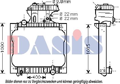 AKS Dasis 260015N - Radiator, racire motor aaoparts.ro