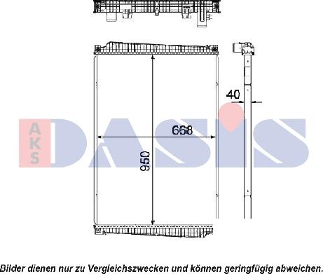 AKS Dasis 260017N - Radiator, racire motor aaoparts.ro