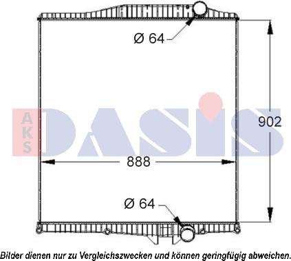 AKS Dasis 280005S - Radiator, racire motor aaoparts.ro