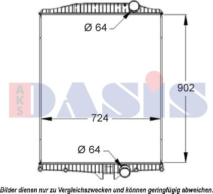 AKS Dasis 280100S - Radiator, racire motor aaoparts.ro