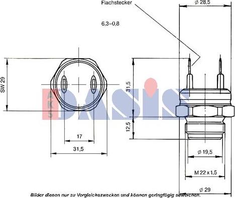 AKS Dasis 751041N - Senzor,temperatura lichid de racire aaoparts.ro