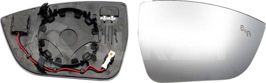 Alkar 6482094 - Sticla oglinda, oglinda retrovizoare exterioara aaoparts.ro