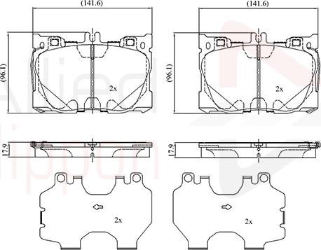 ALLIED NIPPON ADB03488 - Set placute frana,frana disc aaoparts.ro