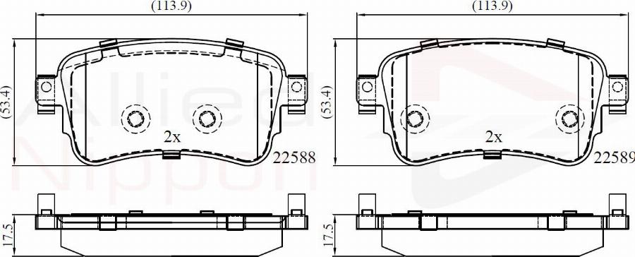 ALLIED NIPPON ADB02351 - Set placute frana,frana disc aaoparts.ro