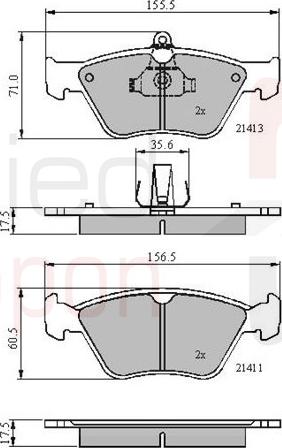 ALLIED NIPPON ADB0738 - Set placute frana,frana disc aaoparts.ro