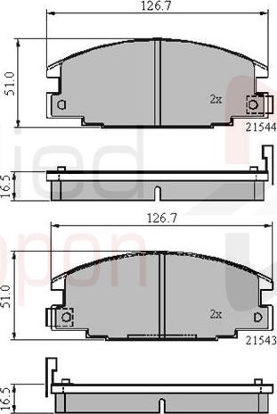 ALLIED NIPPON ADB3322 - Set placute frana,frana disc aaoparts.ro