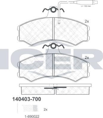 ANDEL 140403-700 - Set placute frana,frana disc aaoparts.ro