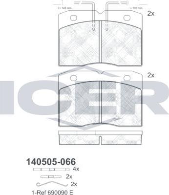 ANDEL 140505 - Set placute frana,frana disc aaoparts.ro