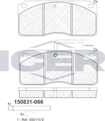ANDEL 150831-066 - Set placute frana,frana disc aaoparts.ro
