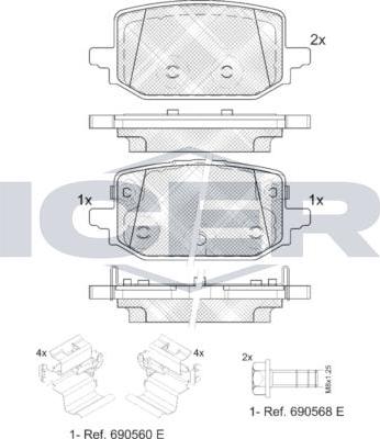 ANDEL 182466 - Set placute frana,frana disc aaoparts.ro