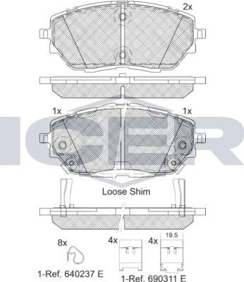 ANDEL 182287 - Set placute frana,frana disc aaoparts.ro