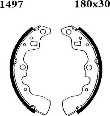 ANDEL A1497 - Set saboti frana aaoparts.ro