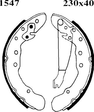ANDEL A1547 - Set saboti frana aaoparts.ro